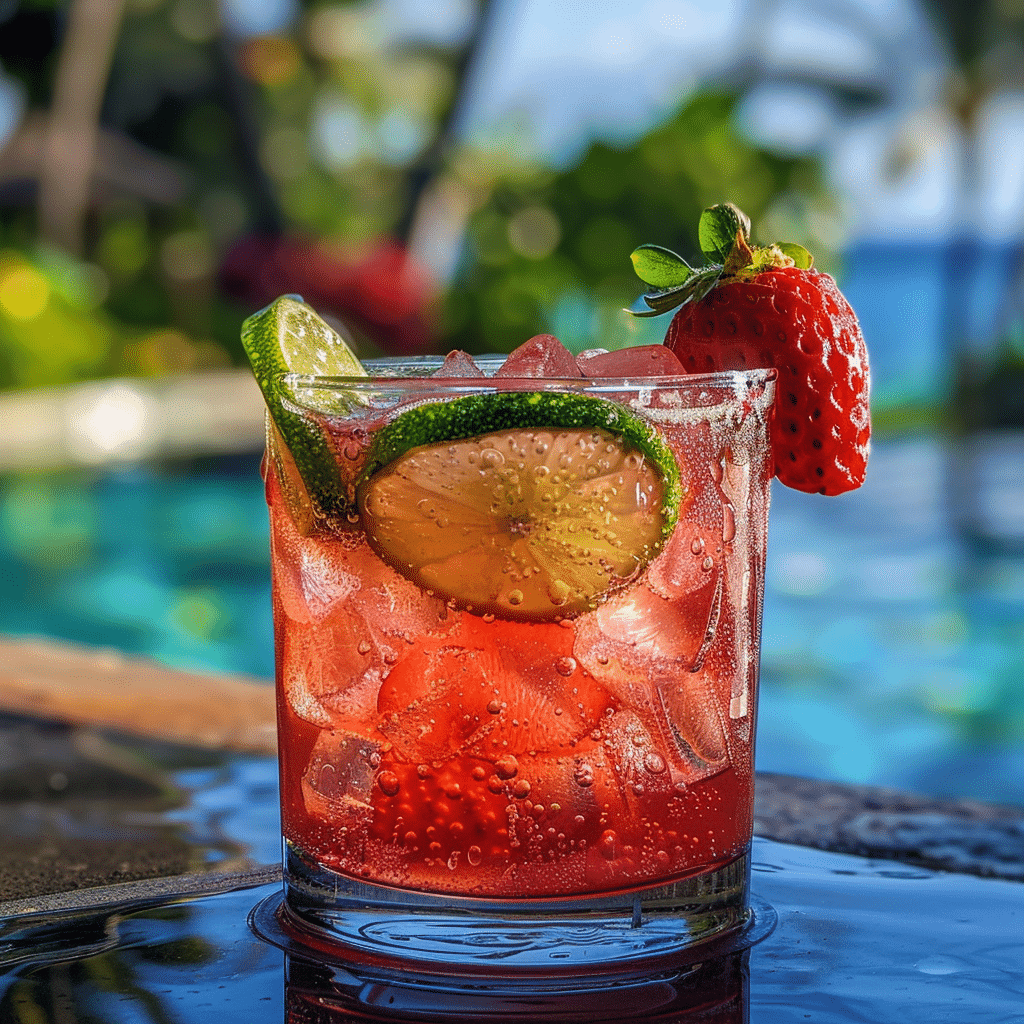 Serving Nonalcoholic Strawberry Margarita