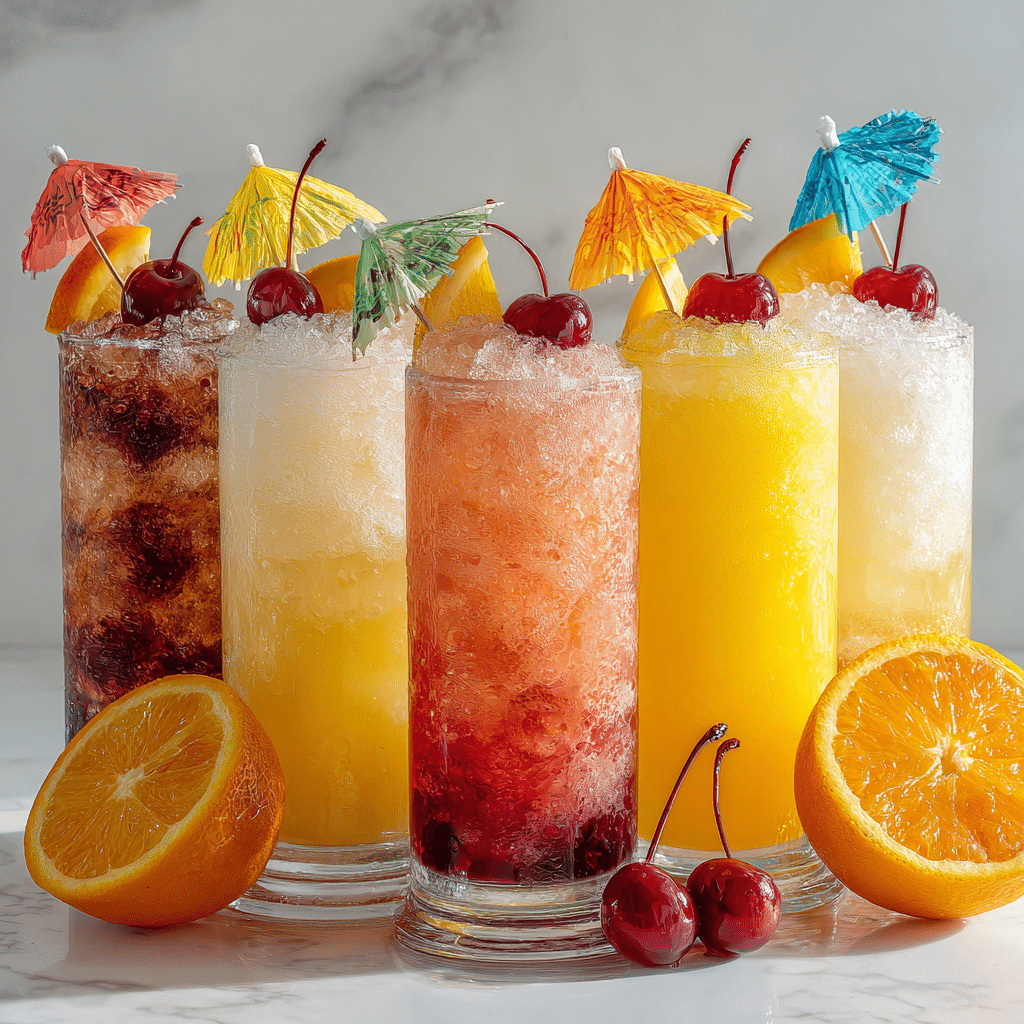 Shirley Temple drink variations – classic, Dirty Shirley, and tropical twists