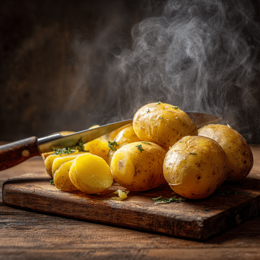 Chopped potatoes for Potato Salad Classic American