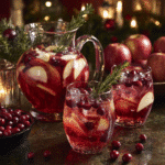 cranberry apple mocktail party serving pitcher