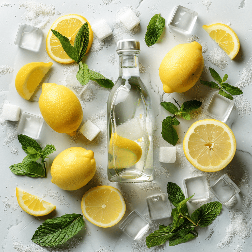 Sparkling Lemonade Mocktail: How to Make the Best Refreshing Drink with 5 Simple Ingredients 7 Ingredients for sparkling lemonade mocktail including fresh lemons and sparkling water