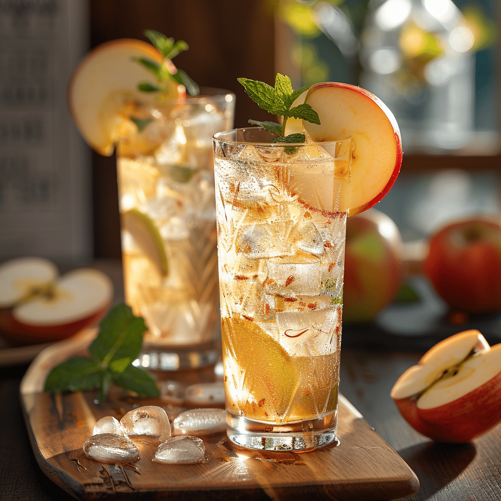 How to Make a Healthy Apple Ginger Mocktail: Delicious Recipe with a Twist of Health 9 Healthy apple ginger mocktail served with apple slice and mint garnish