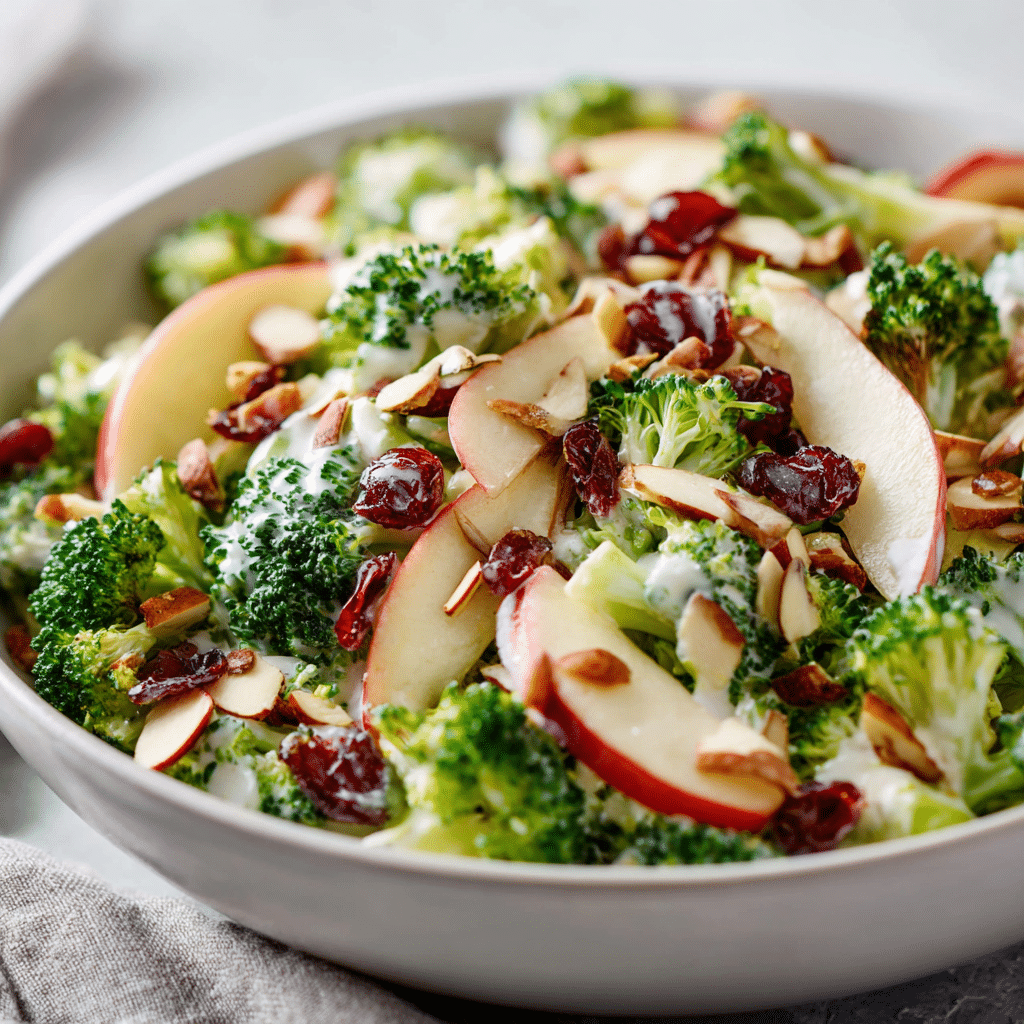 honeycrisp apple broccoli salad creamy crunchy