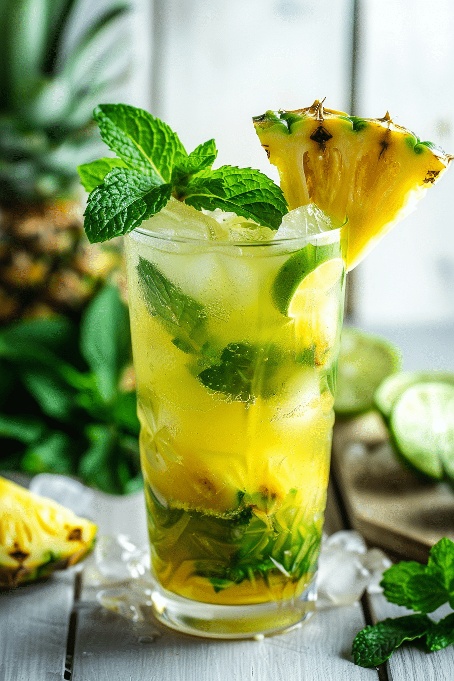 How to Make the Best Homemade Pineapple Mojito in 5 Easy Steps 5 homemade pineapple mojito cocktail with fresh mint lime and pineapple