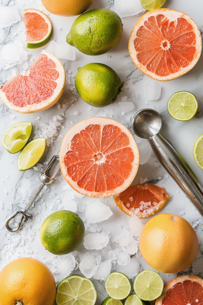 Best Paloma Cocktail Recipe: How to Make a Refreshing Grapefruit Drink 7 Ingredients for a Paloma cocktail: grapefruit juice, limes, sparkling water, simple syrup, sea salt, and ice.