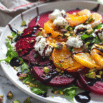 Best Beet Salad Recipe: How to Make a Delicious and Healthy Meal with Just 5 Ingredients 6 Beautifully plated beet salad with goat cheese and citrus served on white plate
