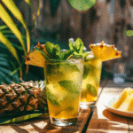 How to Make the Best Homemade Pineapple Mojito in 5 Easy Steps 6 tropical pineapple mojito cocktail served with mint and pineapple garnish