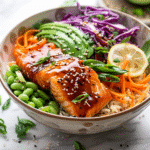 Served Salmon Bowl for a Fresh Weeknight Dinner