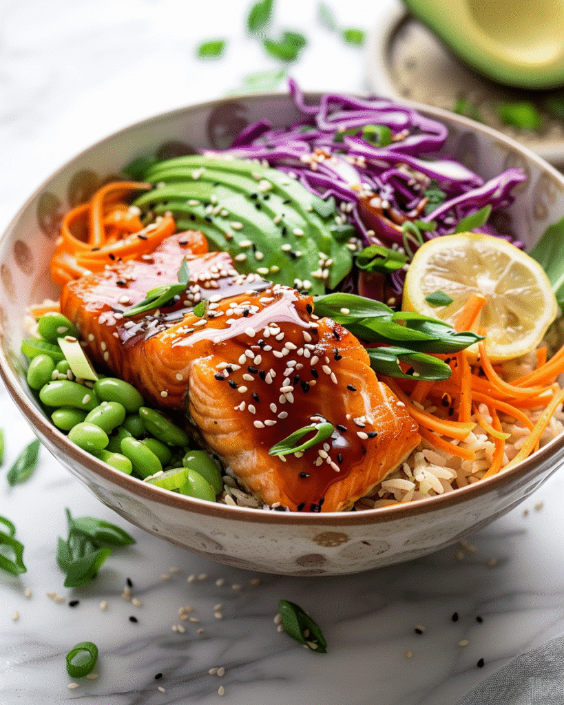 Served Salmon Bowl for a Fresh Weeknight Dinner