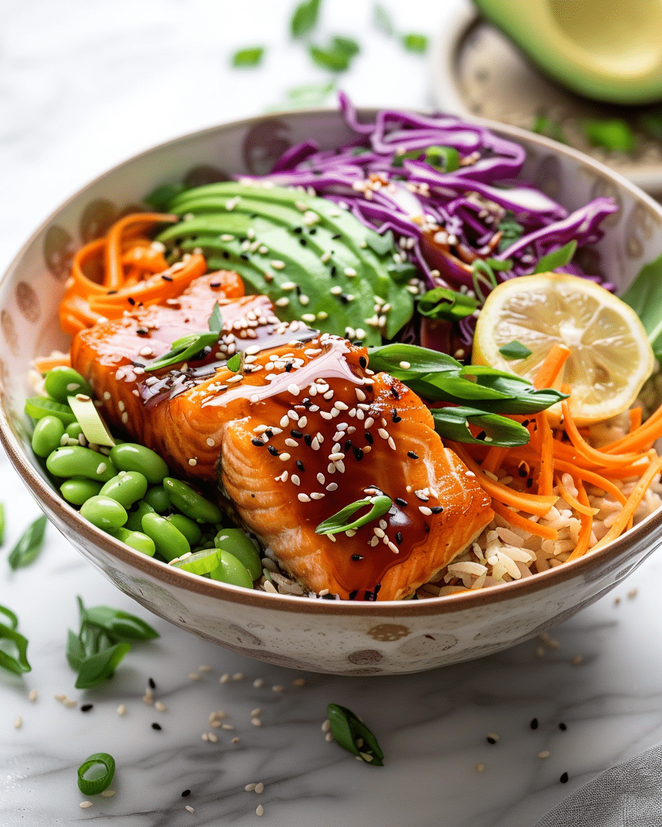 Served Salmon Bowl for a Fresh Weeknight Dinner