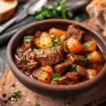 Best Beef Stew Recipe: How to Make Delicious Beef Stew at Home in 5 Easy Steps! 6 bowl of homemade beef stew served with crusty bread