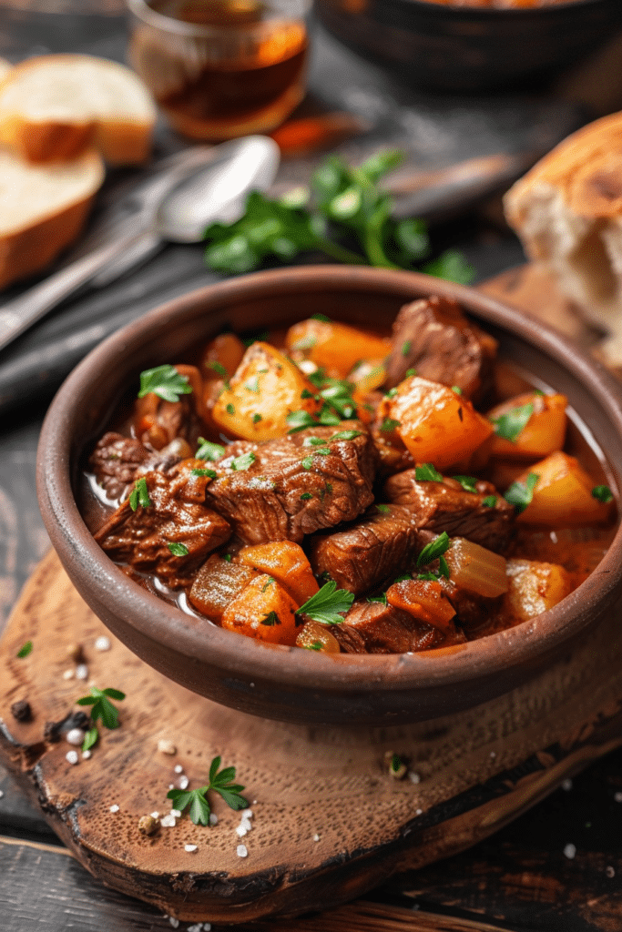 Best Beef Stew Recipe: How to Make Delicious Beef Stew at Home in 5 Easy Steps! 9 bowl of homemade beef stew served with crusty bread