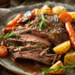 Best Ways to Make a Succulent Pot Roast: 5 Delicious Recipes 6 sliced pot roast with carrots potatoes and homemade gravy