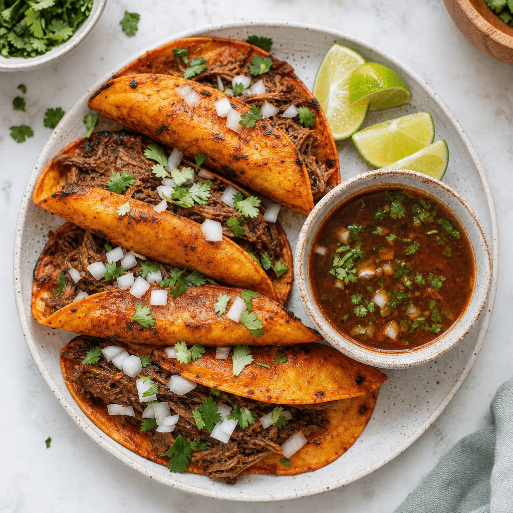 Birria Tacos Recipe: The Ultimate Guide to Mexico's Favorite Comfort Food, servi et prêt à déguster