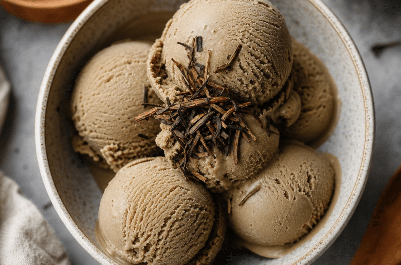 Hojicha Ice Cream Recipe: A Creamy Roasted Green Tea Delight
