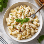 Creamy Cottage Cheese Pasta: The High-Protein Comfort Dish You'll Crave, servi et prêt à déguster
