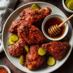 Nashville Hot Honey Chicken: Crispy, Sweet, and Fiery Perfection, servi et prêt à déguster