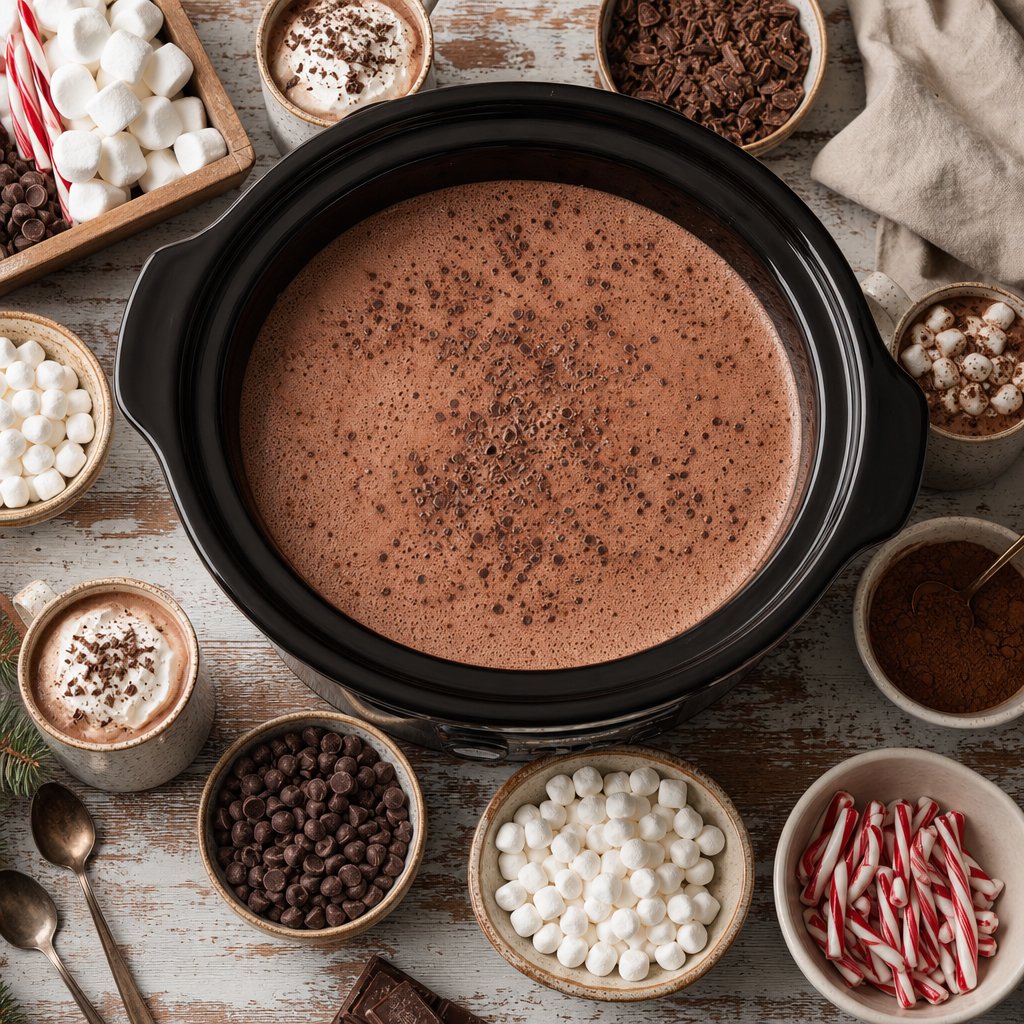 Crockpot Hot Chocolate: Easy 10-Serving Holiday Recipe